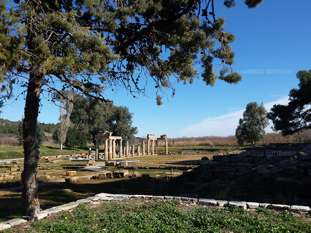 αρχαίος ναος Αρτέμιδας στον υγροβιότοπο Βραυρώνας